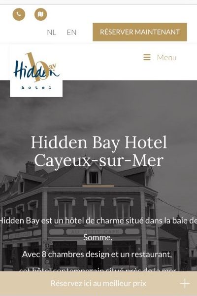 Website Homepage Hidden Bay Hotel